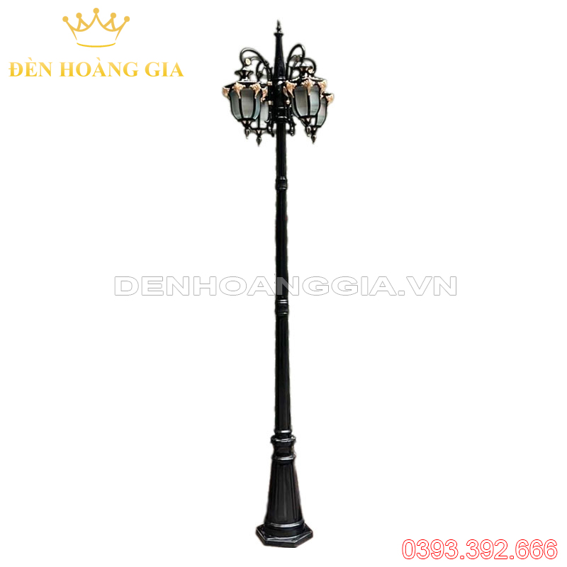 Đèn led trụ sân vườn cao 4 bóng Rolux-TSVCD4B11