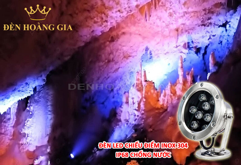Đèn chiếu sáng hang động đa dạng màu ánh sáng