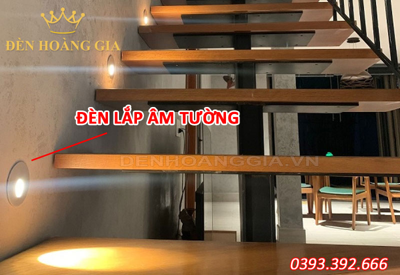 Đèn led lắp âm tường chiếu sáng bậc cầu thang