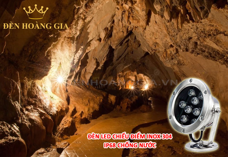 Đèn led chiếu điểm Inox 304, IP68 - Đèn chiếu sáng hang động tốt nhất