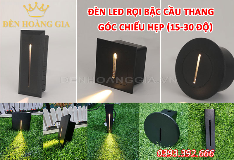 Các loại đèn led rọi bậc cầu thang góc chiếu hẹp