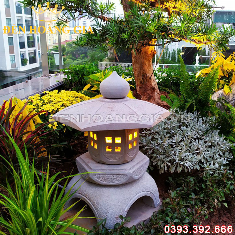 Đèn led trụ sân vườn bằng đá Rolux-TSVD03