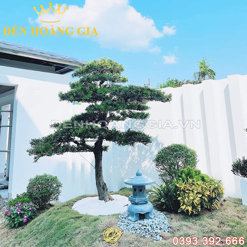 Đèn led trụ sân vườn bằng đá Rolux-TSVD04