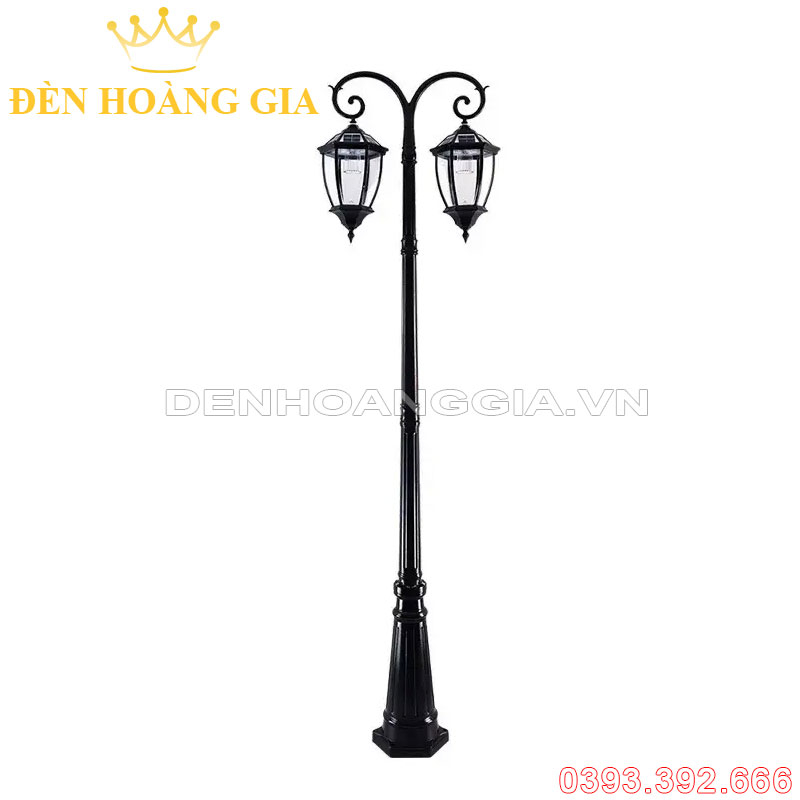 Đèn led trụ sân vườn cao 2 bóng Rolux-TSVCD2B05