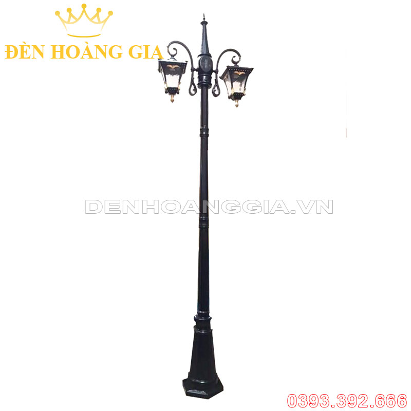 Đèn led trụ sân vườn cao 2 bóng Rolux-TSVCD2B08