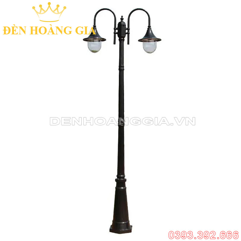 Đèn led trụ sân vườn cao 2 bóng Rolux-TSVCD2B16