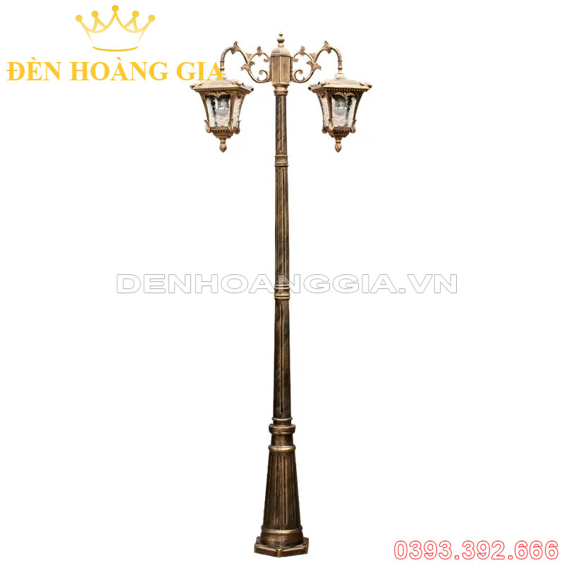 Đèn led trụ sân vườn cao 2 bóng Rolux-TSVCD2B18