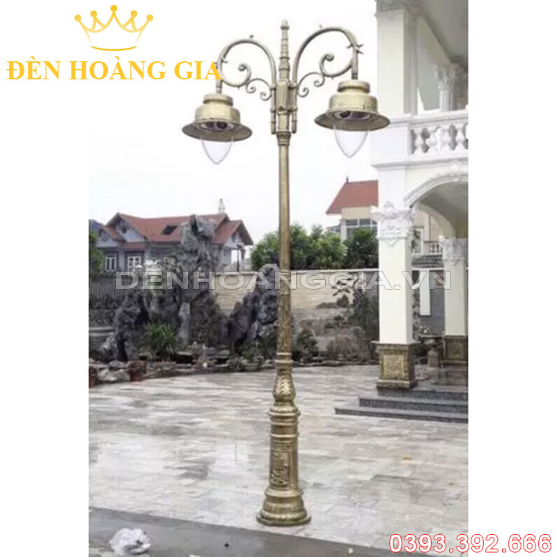 Đèn led trụ sân vườn cao 2 bóng Rolux-TSVCD2B20