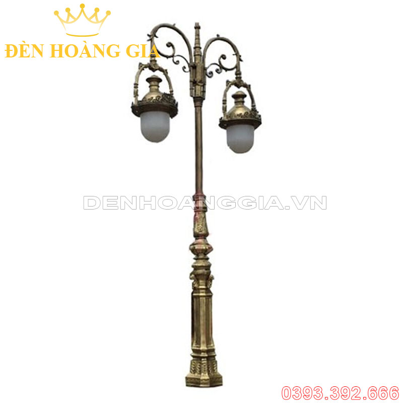 Đèn led trụ sân vườn cao 2 bóng Rolux-TSVCD2B21