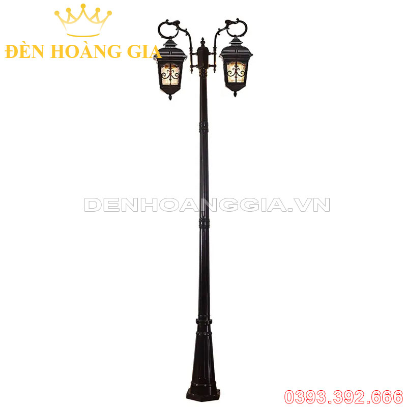 Đèn led trụ sân vườn cao 2 bóng Rolux-TSVCD2B22