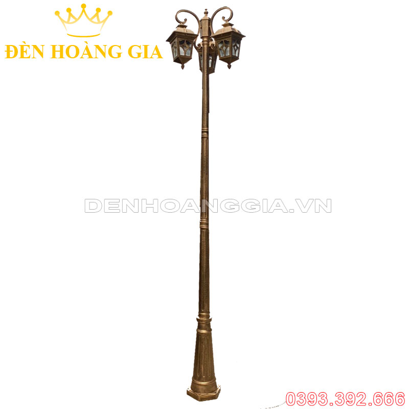 Đèn led trụ sân vườn cao 3 bóng Rolux-TSVCD3B03