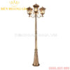 Đèn led trụ sân vườn cao 3 bóng Rolux-TSVCD3B07