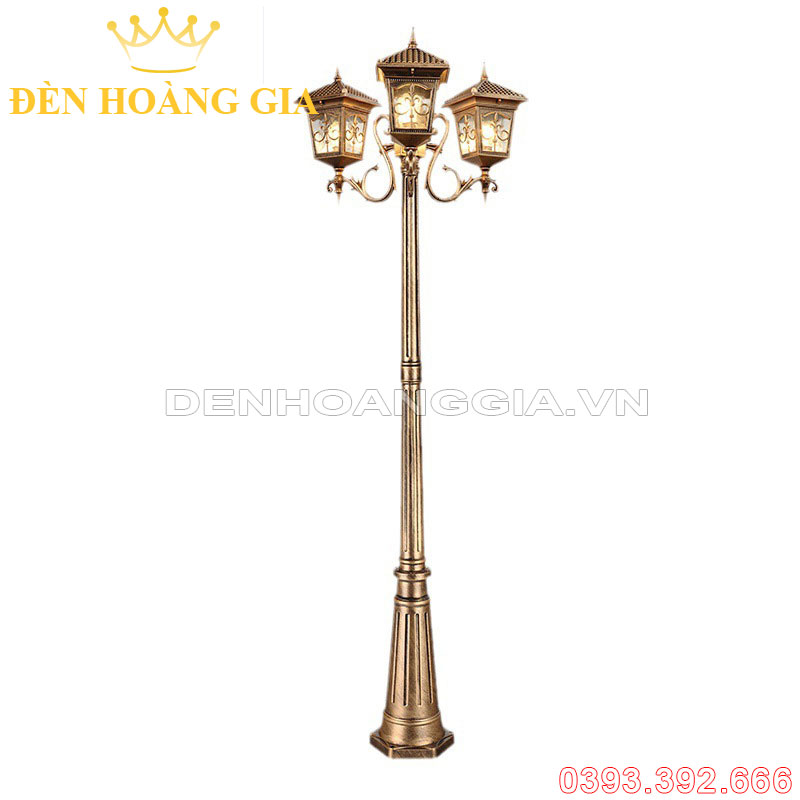 Đèn led trụ sân vườn cao 3 bóng Rolux-TSVCD3B07