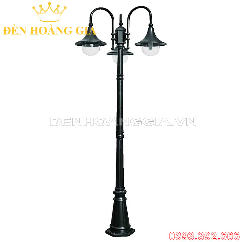 Đèn led trụ sân vườn cao 3 bóng Rolux-TSVCD3B10