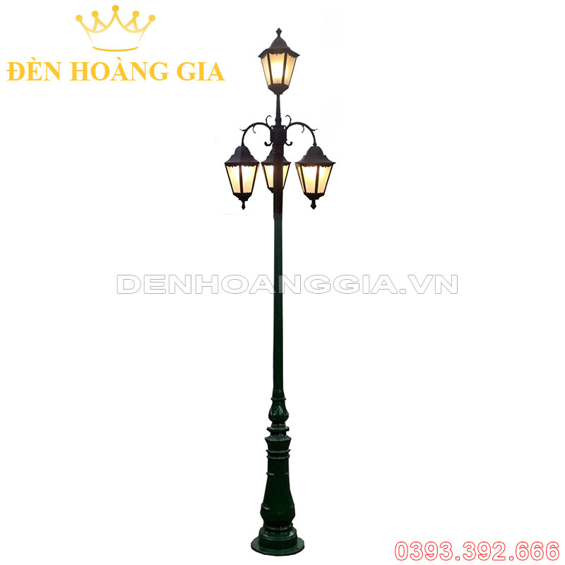 Đèn led trụ sân vườn cao 4 bóng Rolux-TSVCD4B03