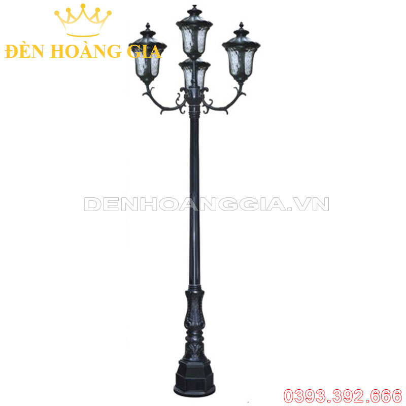 Đèn led trụ sân vườn cao 4 bóng Rolux-TSVCD4B12