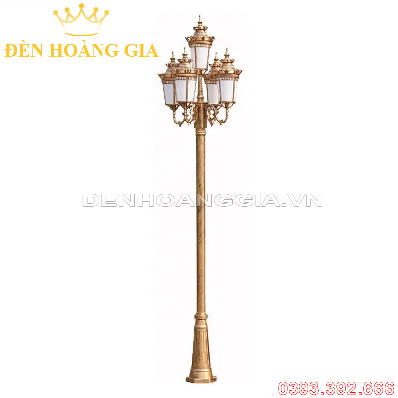 Đèn led trụ sân vườn cao 5 bóng Rolux-TSVCD5B01