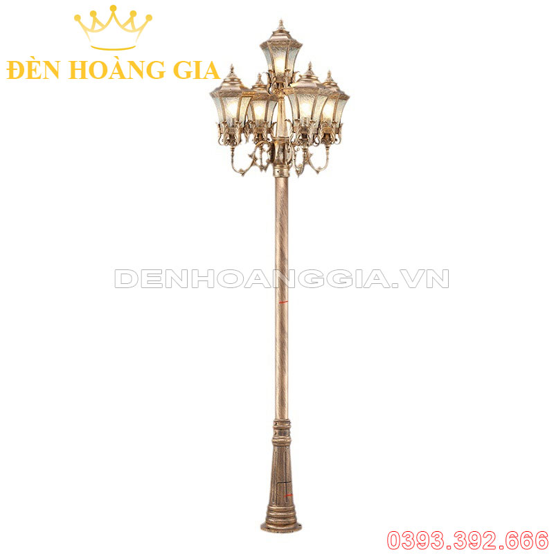 Đèn led trụ sân vườn cao 5 bóng Rolux-TSVCD5B02