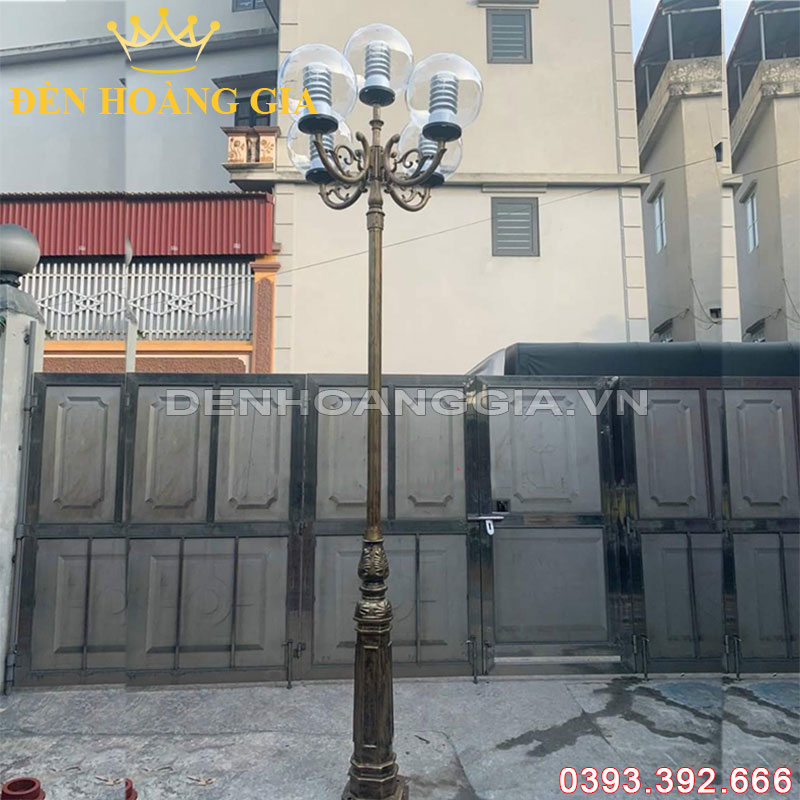 Đèn led trụ sân vườn cao 5 bóng Rolux-TSVCD5B14