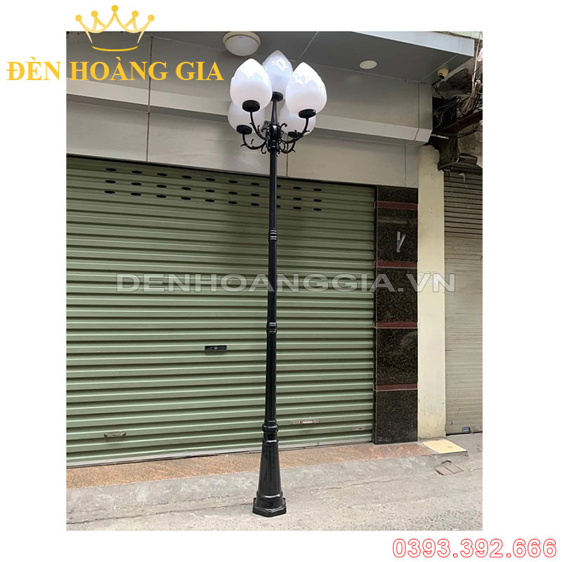 Đèn led trụ sân vườn cao 5 bóng Rolux-TSVCD5B15