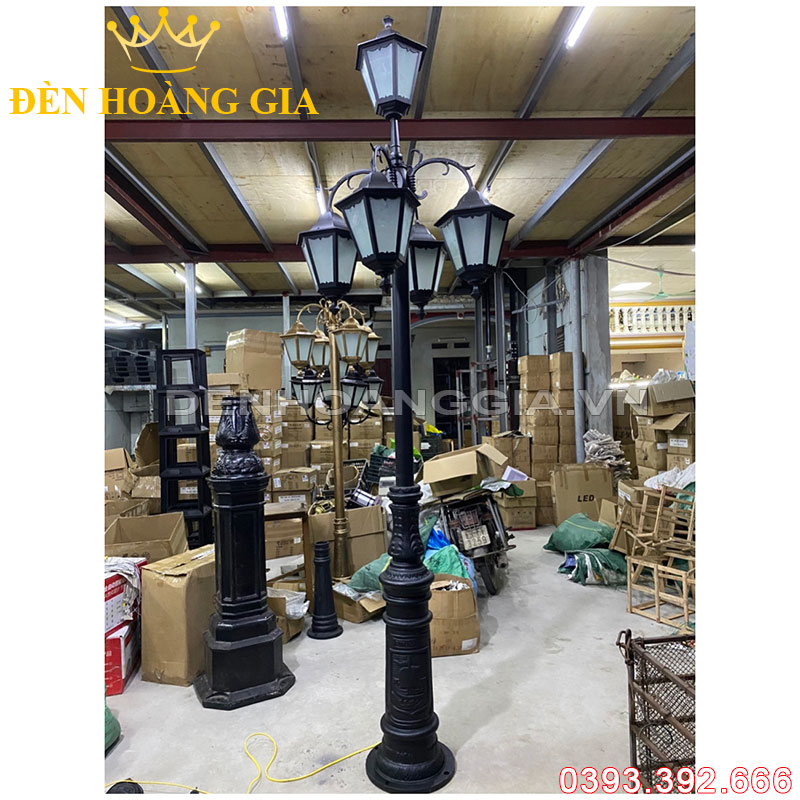 Đèn led trụ sân vườn cao 5 bóng Rolux-TSVCC5B16