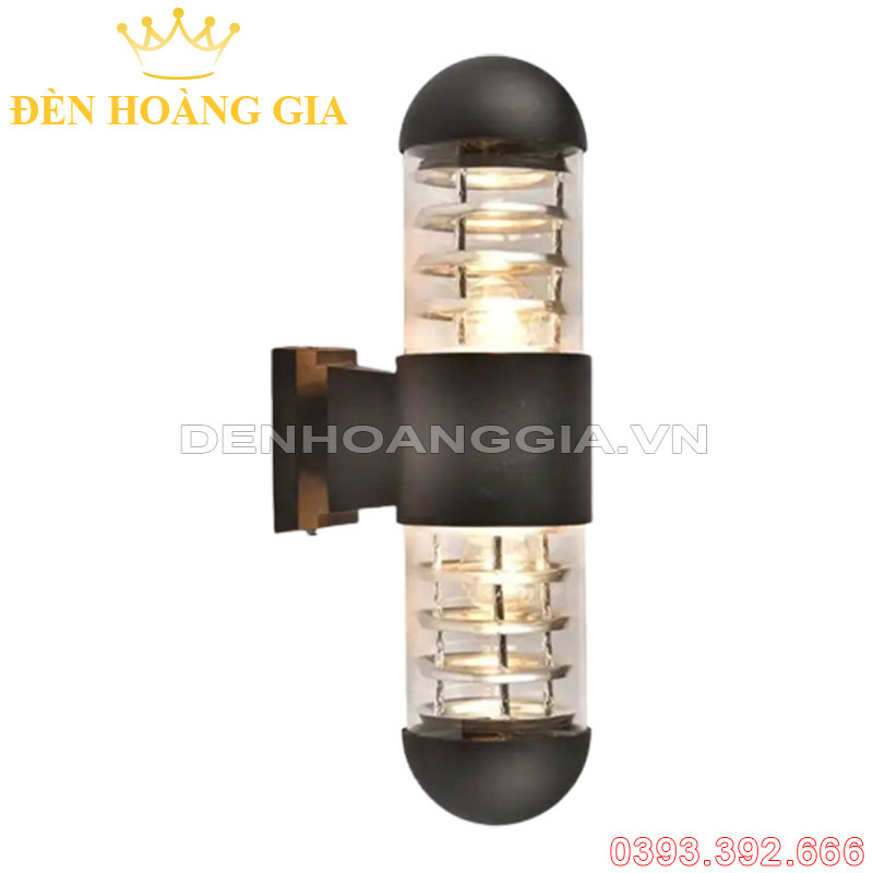 Đèn tường led kính trong 2 đầu Rolux-DTKT2D08