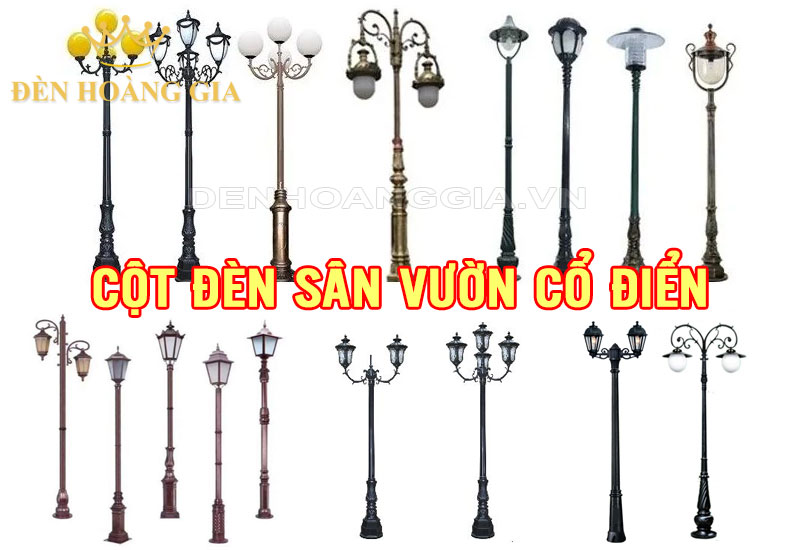 Cột đèn sân vườn cổ điển