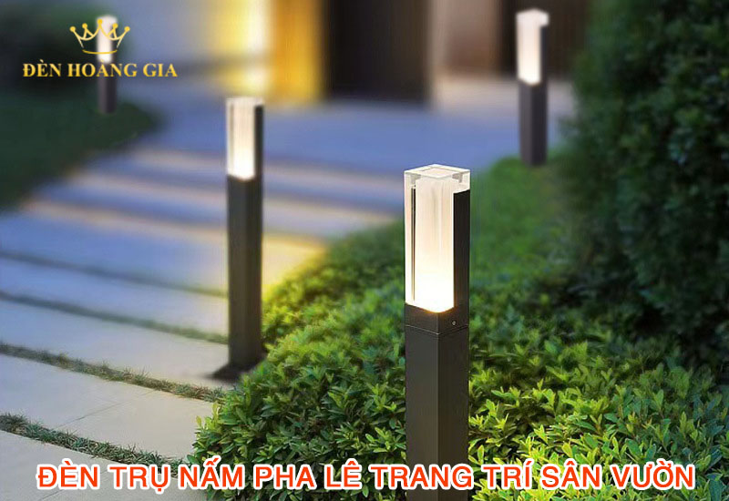 Đèn trụ nấm pha lê