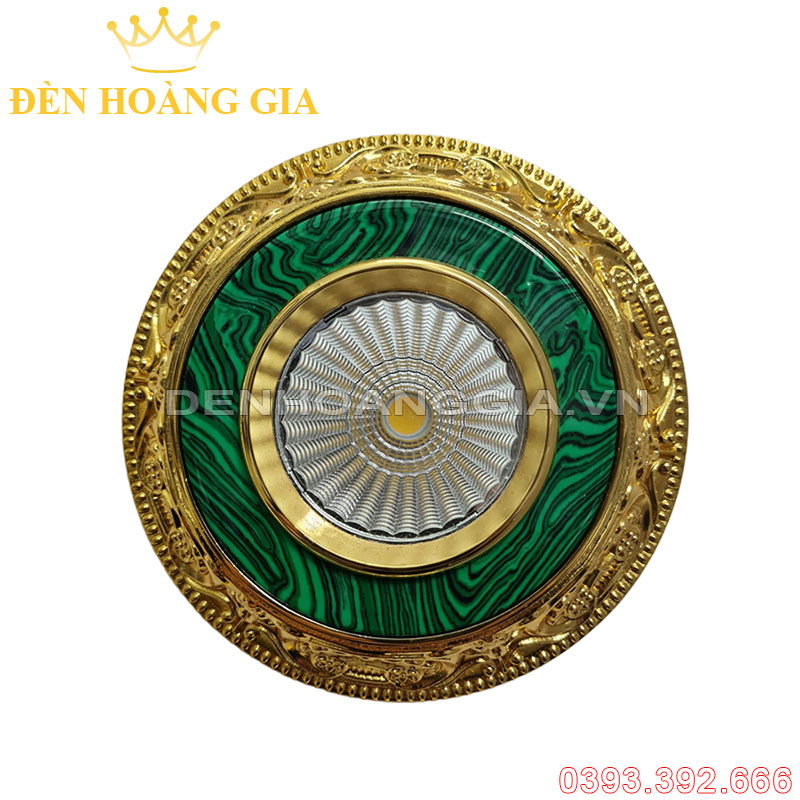 Đèn led âm trần đồng cổ điển mạ vàng 24K 12w Rolux-ATCDDV20