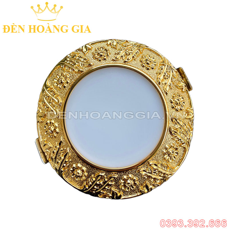 Đèn led âm trần đồng cổ điển mạ vàng 24K 12w Rolux-ATCDDV21