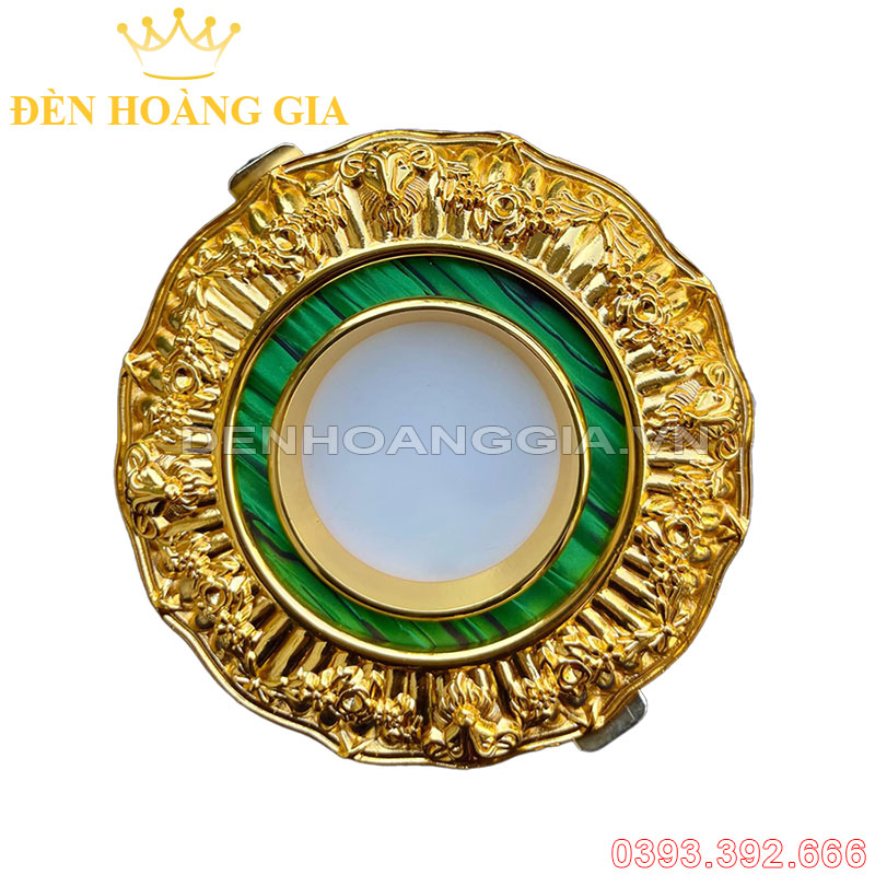 Đèn led âm trần đồng cổ điển mạ vàng 24K Rolux-ATCDDV37