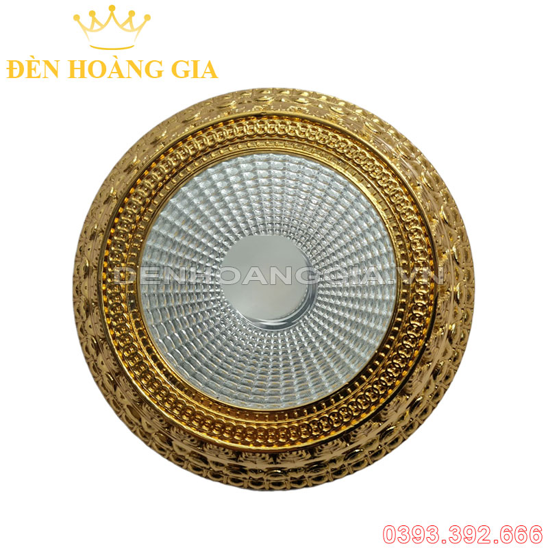 Đèn led âm trần đồng cổ điển mạ vàng 24K Rolux-ATCDDV38