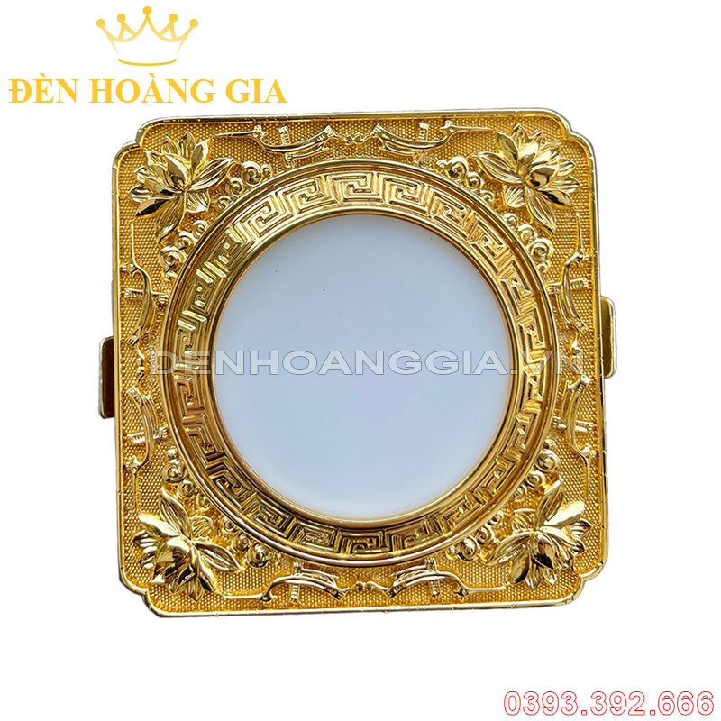 Đèn led âm trần đồng cổ điển mạ vàng 24K Rolux-ATCDDV42