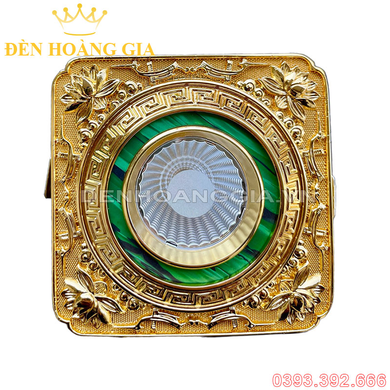 Đèn led âm trần đồng cổ điển mạ vàng 24K Rolux-ATCDDV44