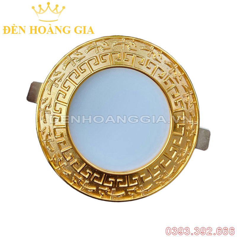 Đèn led âm trần đồng cổ điển mạ vàng 24K Rolux-ATCDDV05