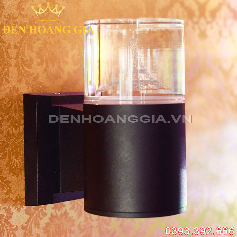 Đèn led gắn tường pha lê trụ tròn 1 đầu Rolux-DTPLT1D07