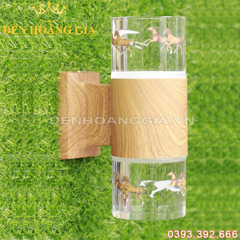 Đèn led gắn tường pha lê trụ tròn 2 đầu Rolux-DTPLT2D03