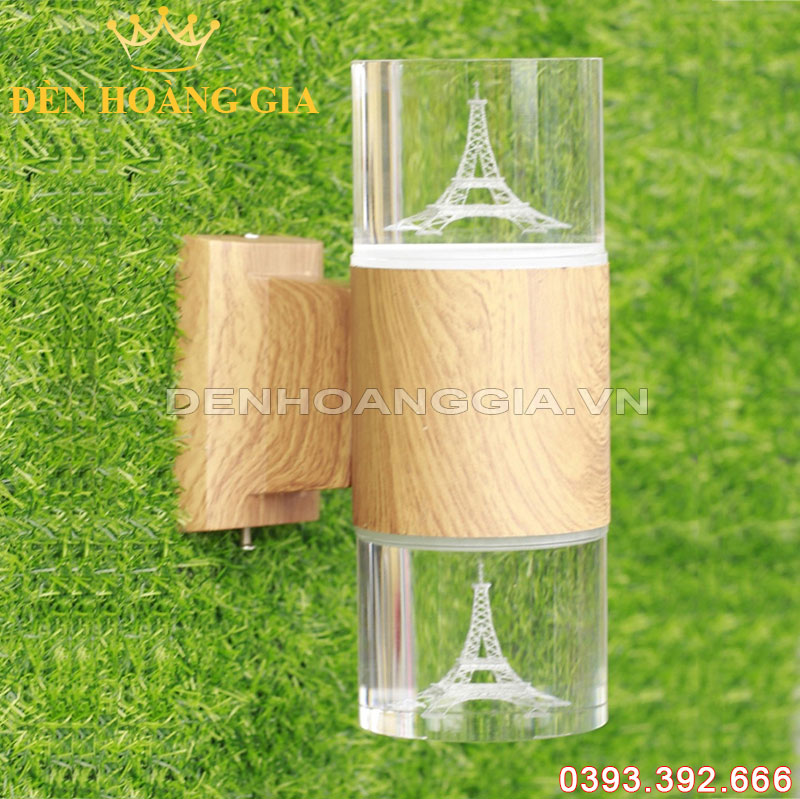 Đèn led gắn tường pha lê trụ tròn 2 đầu Rolux-DTPLT2D06