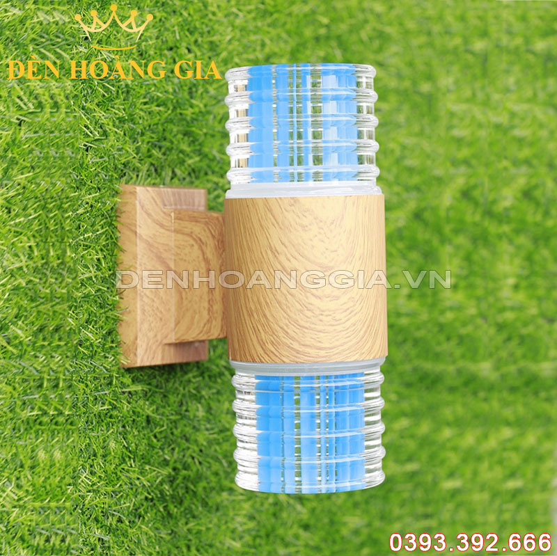 Đèn led gắn tường pha lê trụ tròn 2 đầu Rolux-DTPLT2D08