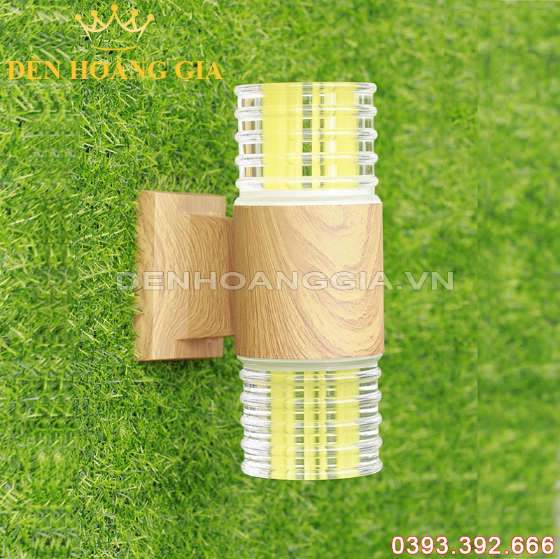 Đèn led gắn tường pha lê trụ tròn 2 đầu Rolux-DTPLT2D09