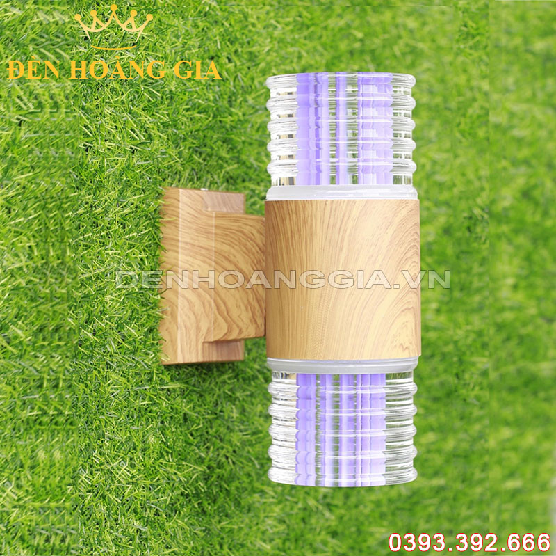 Đèn led gắn tường pha lê trụ tròn 2 đầu Rolux-DTPLT2D10