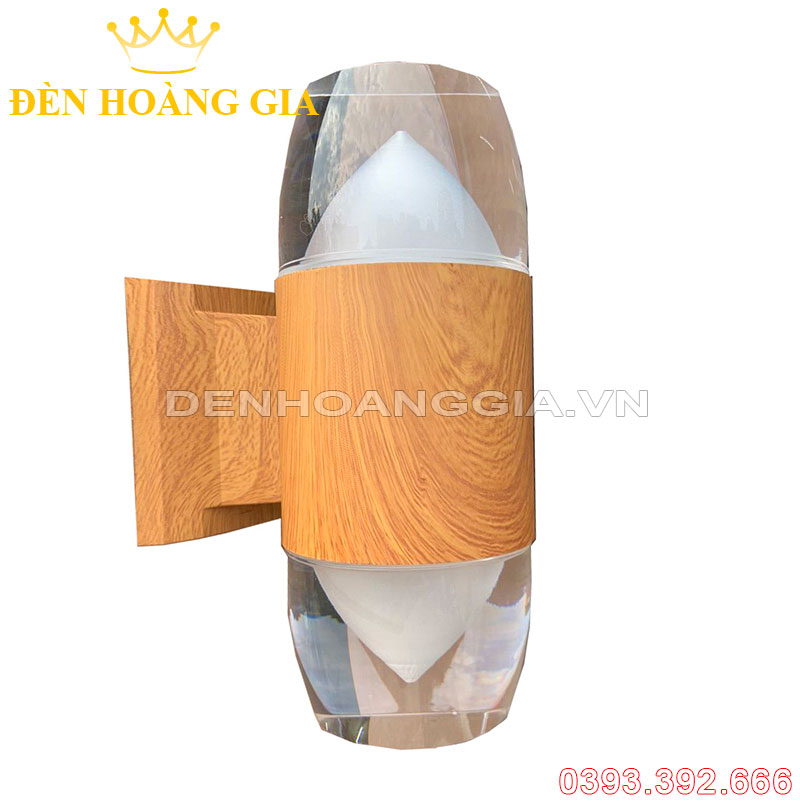 Đèn led gắn tường pha lê trụ tròn 2 đầu Rolux-DTPLT2D11