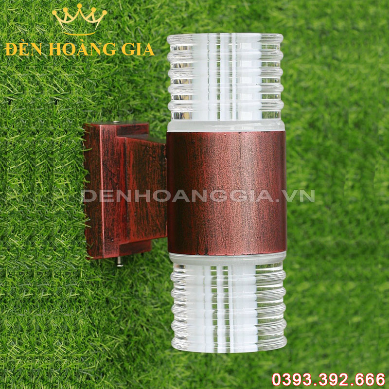 Đèn led gắn tường pha lê trụ tròn 2 đầu Rolux-DTPLT2D16