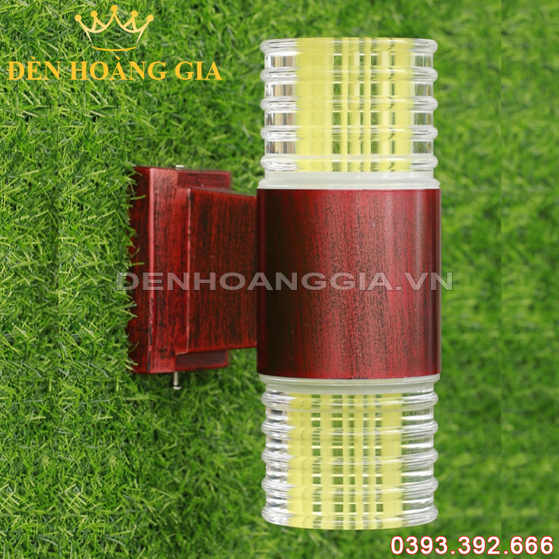 Đèn led gắn tường pha lê trụ tròn 2 đầu Rolux-DTPLT2D19