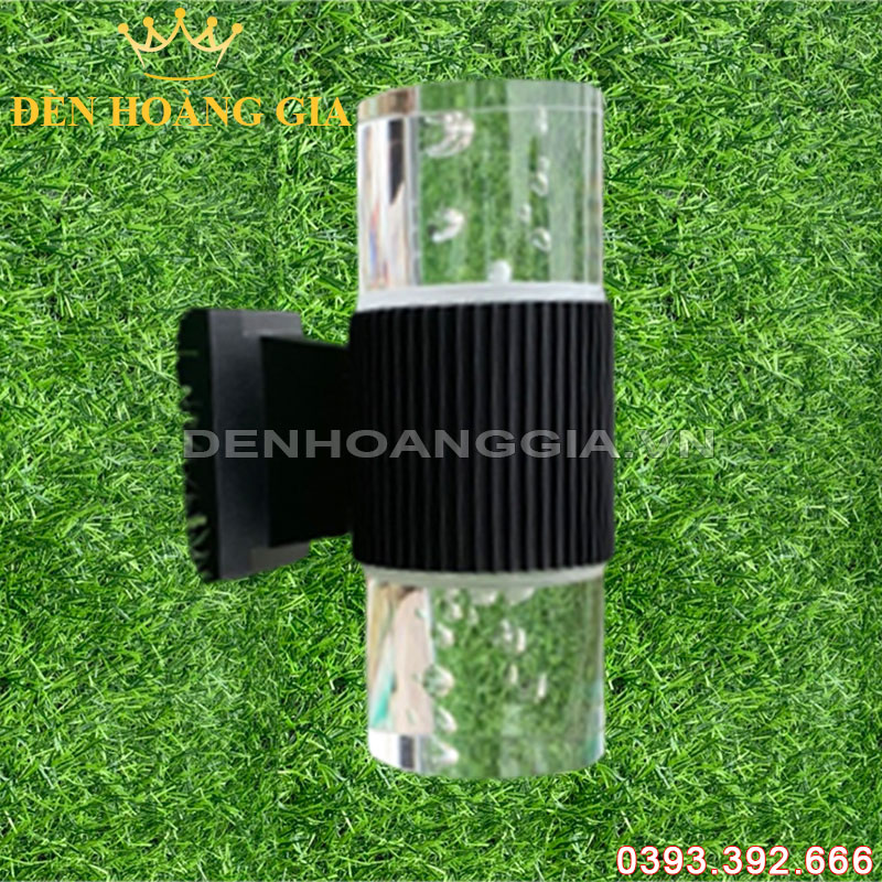 Đèn led gắn tường pha lê trụ tròn 2 đầu Rolux-DTPLT2D21