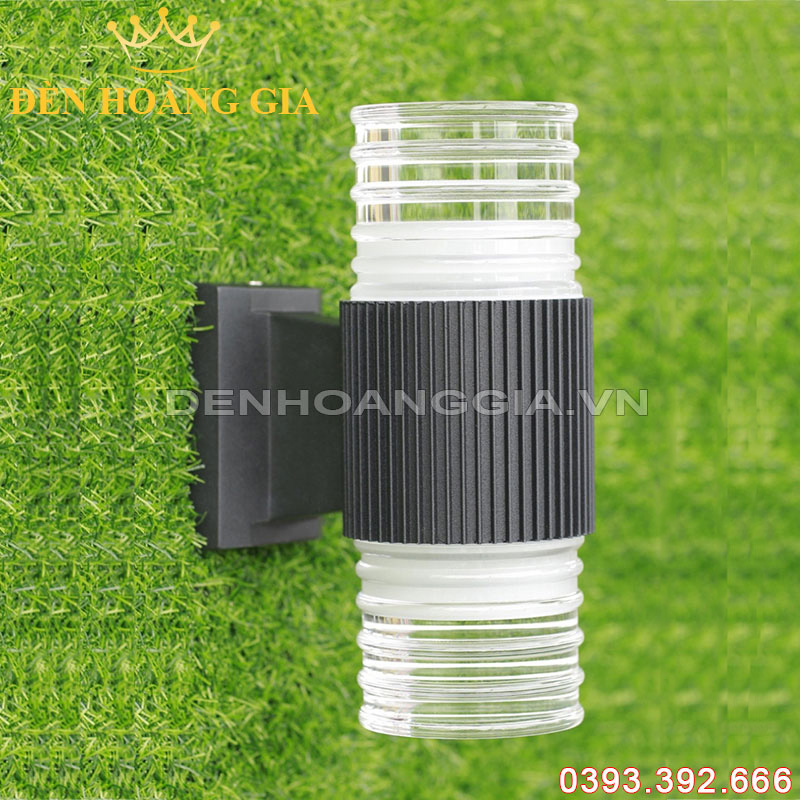 Đèn led gắn tường pha lê trụ tròn 2 đầu Rolux-DTPLT2D24