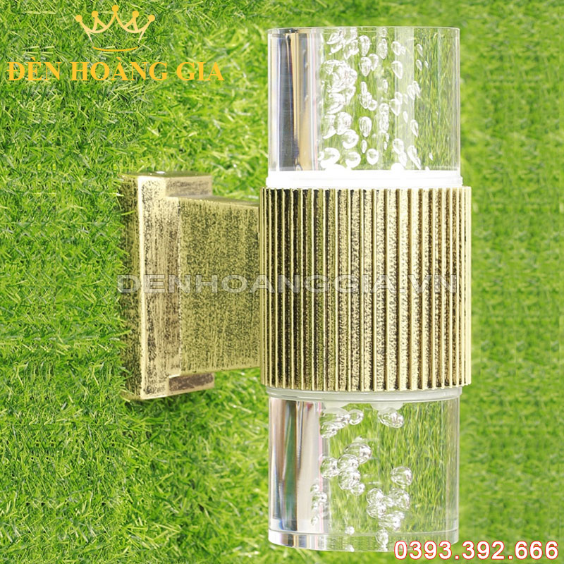 Đèn led gắn tường pha lê trụ tròn 2 đầu Rolux-DTPLT2D28