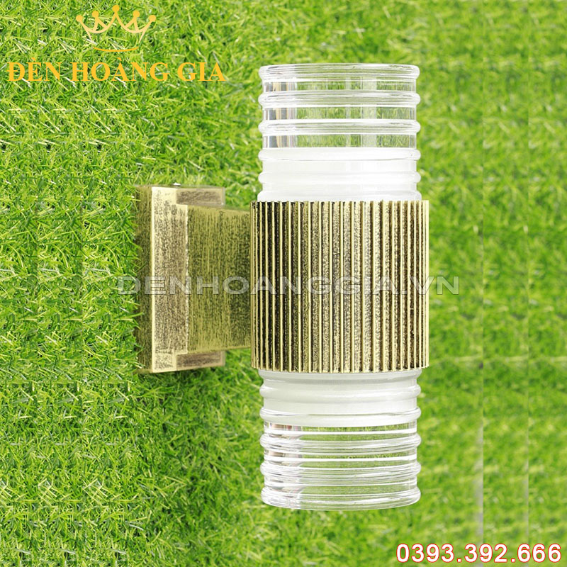 Đèn led gắn tường pha lê trụ tròn 2 đầu Rolux-DTPLT2D31