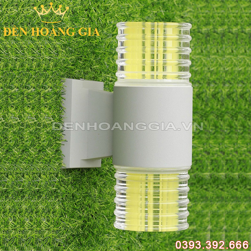 Đèn led gắn tường pha lê trụ tròn 2 đầu Rolux-DTPLT2D33