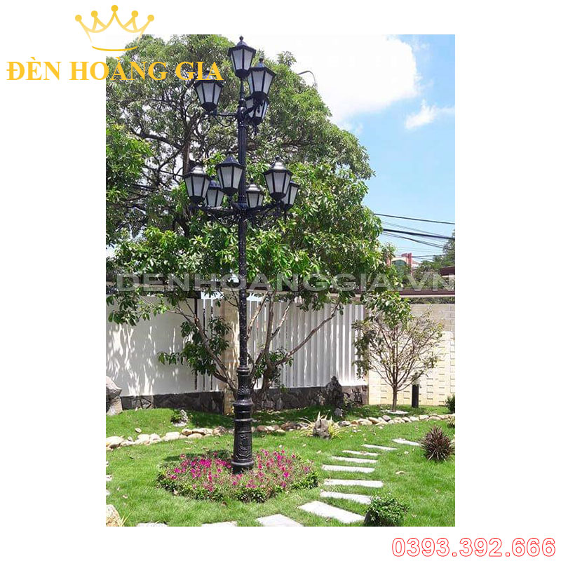 Đèn led trụ sân vườn cao 10 bóng Rolux-TSVCD10B02